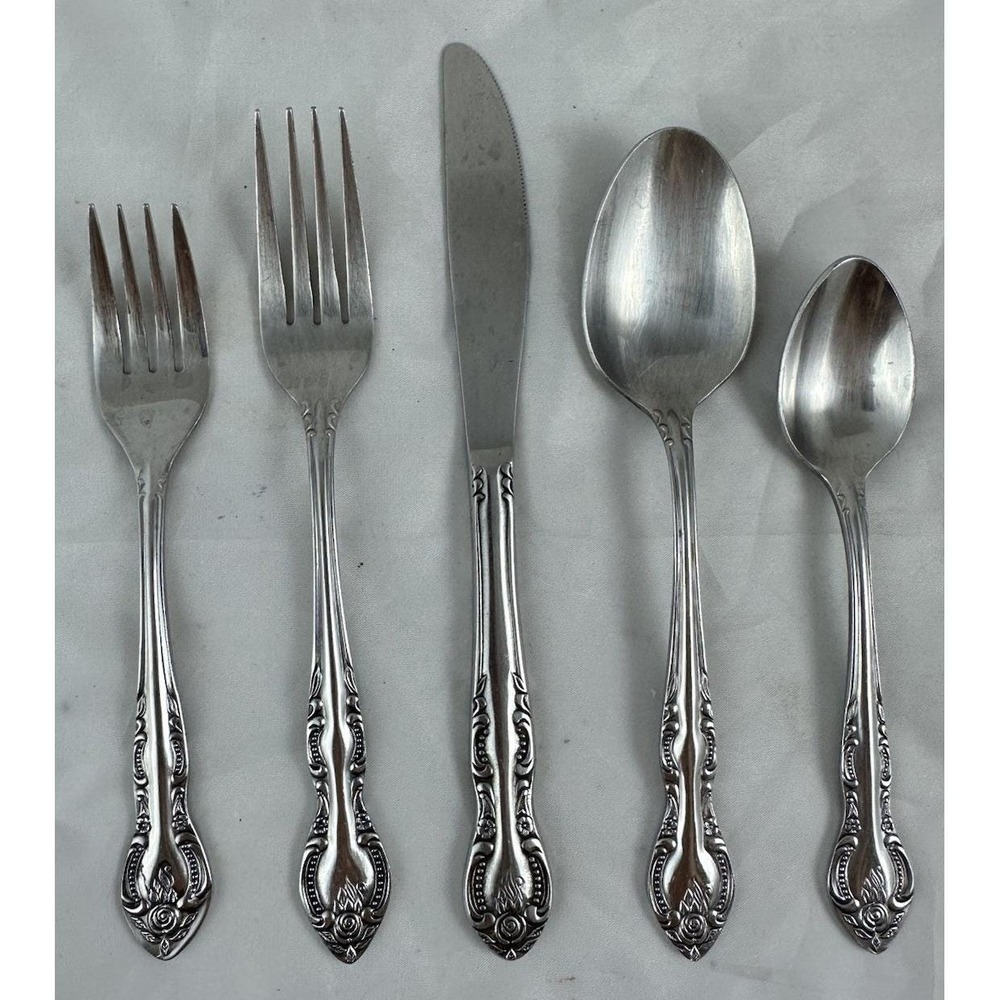 Washington Forge Charleston Classic Silverware Flatware 5Pc Place Setting Vtg